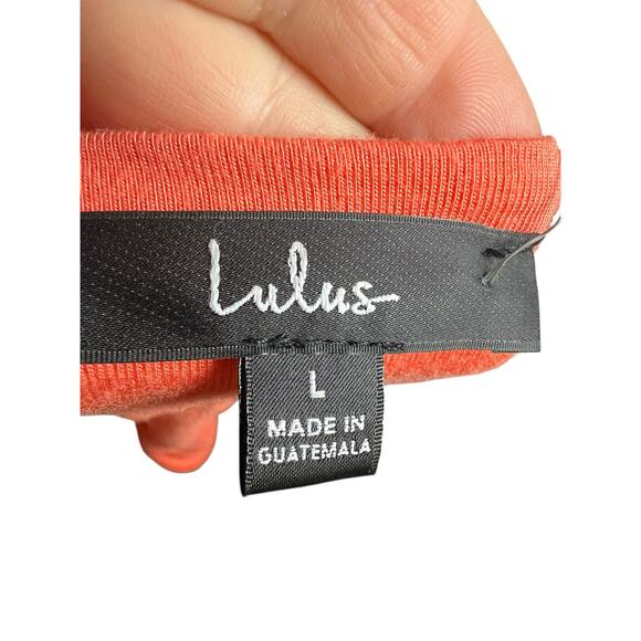 Lulus Orange Maxi Dress Casual Stretchy NWT DD5529 Large Tank Summer long - Picture 6 of 7